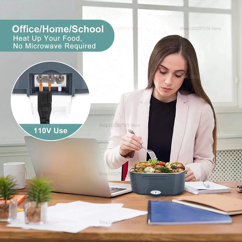 Electric Heated Lunch Box – Portable Self-Heating Food Container